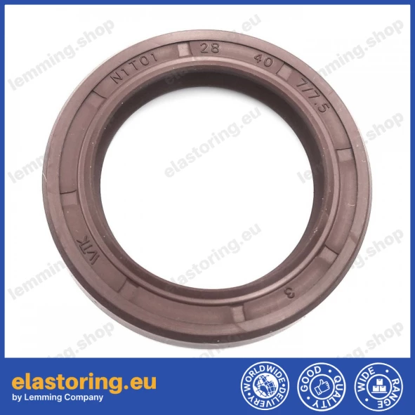 Pressure oil seal 28x40x7/7,5 N1T01 FPM [BABSL]